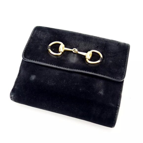 GUCCI W hook purse hose bit suede ?~ leather Authentic used - Picture 15 of 16